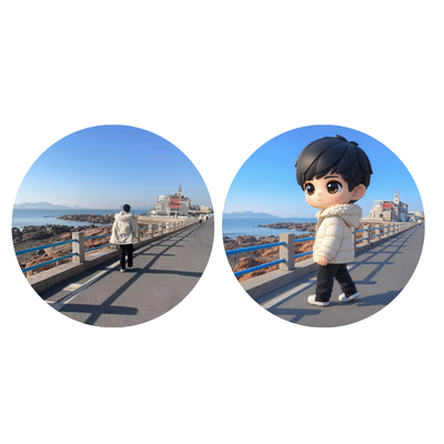 Custom Cartoon Magnet or Pin Badge