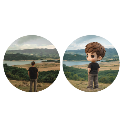 Custom Cartoon Magnet or Pin Badge