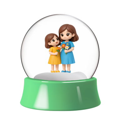 Custom Cartoon Snow Globe