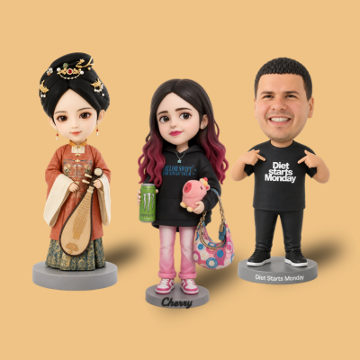 Semi-Realistic Cartoon Mini-me Figurines